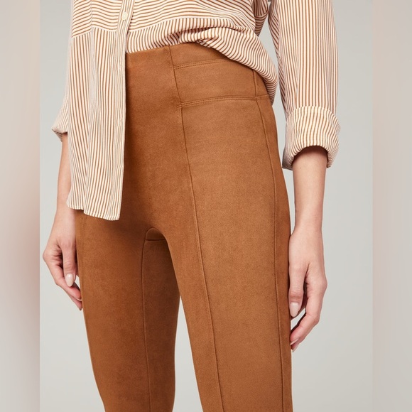 SPANX Faux Suede Leggings Caramel Size 2X - Picture 1 of 11